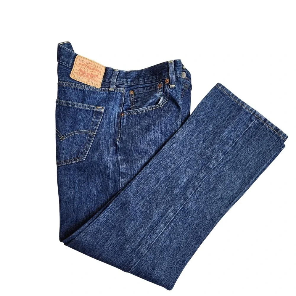 Vintage Levi's 501 XX‎ button-fly Straight-fit Y2K Egypt Sz 34×30